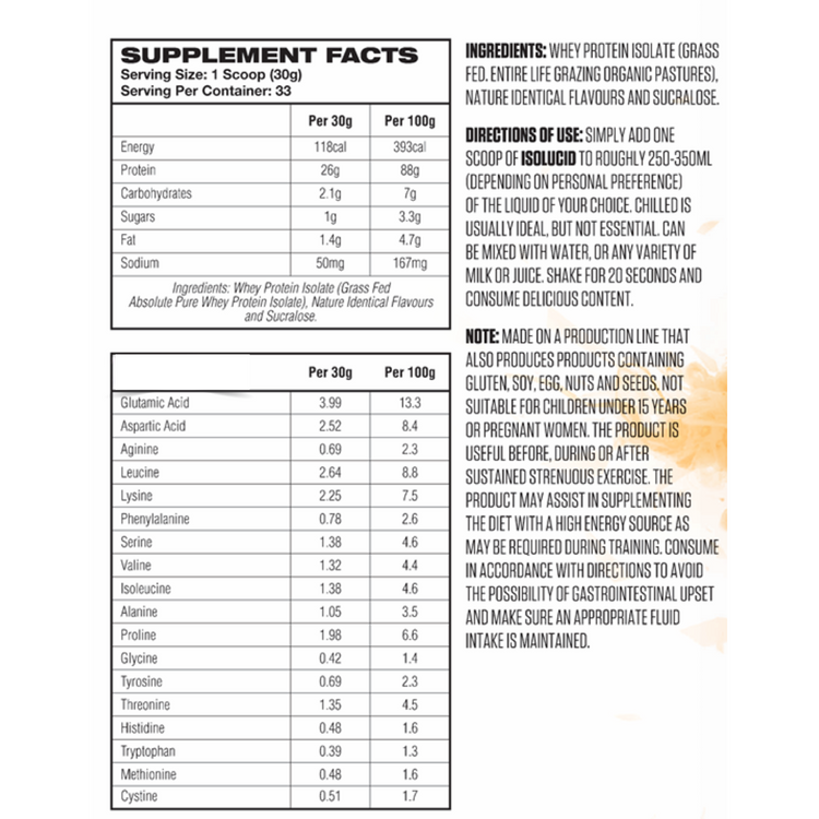 ISOLUCID SAMPLE - SINGLE SERVE