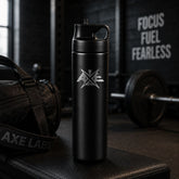 550ml Black Stainless Steel Sippy Bottle
