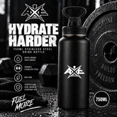 750ml Black Stainless Steel Bottle