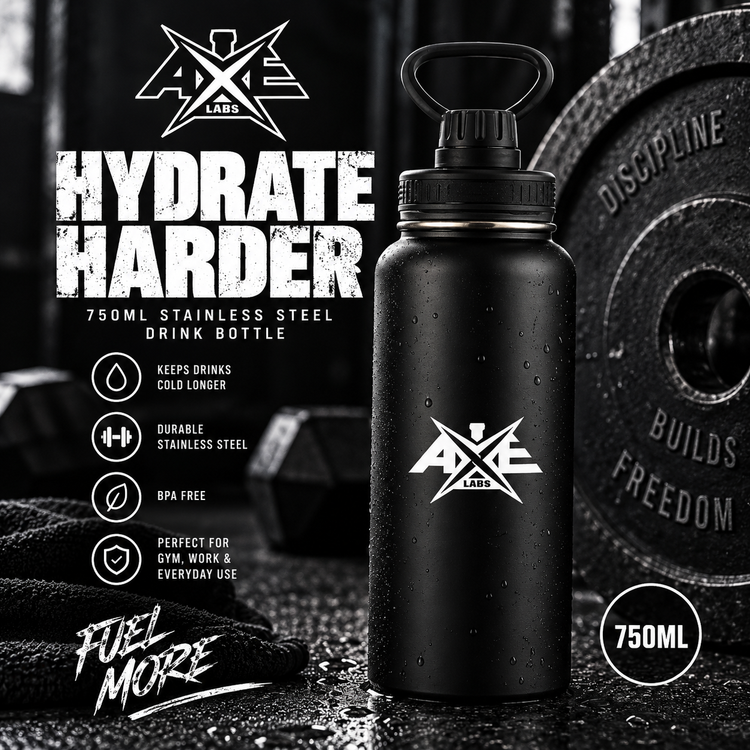 750ml Black Stainless Steel Bottle